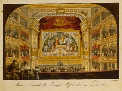 The Interior of the Royal Theatre at Dresden by J.C.A. Richter